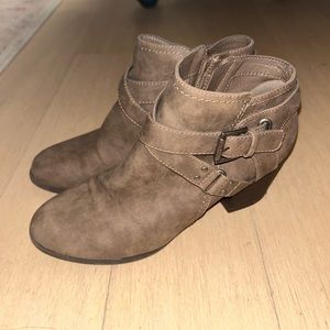 Brown Suede Booties